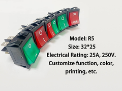 Schalter für leichte Landrocker 32*25mm 25A 250V