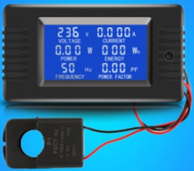 Amperemeter-Voltmeter-Energie LCD-Anzeigen-100A Digital mit aufgeteiltem CT-CER-FCC