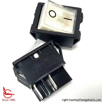 Weiß, von guter Qualität, mit ON-OFF-Beleuchtung, Schalter für Steckdosen, 32*25mm, VDE/TUV/UL