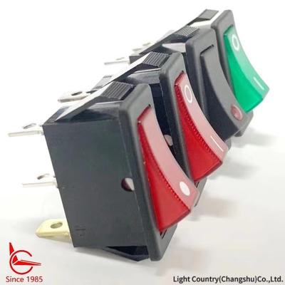 Gute Qualität ON-OFF R4 Rocker Schalter mit Rotlicht 33*15mm 16A 250V UL VDE