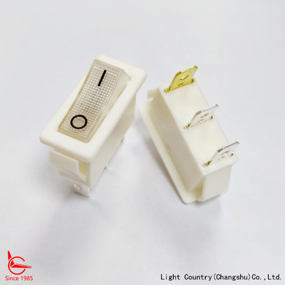 Fabrik hochwertiger weißer LED-beleuchteter Rocker-Schalter, R4, 33x15mm, ON-OFF, 20A 125V