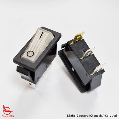 Fabrik hochwertiger weißer LED-beleuchteter Rocker-Schalter, R4, 33x15mm, ON-OFF, 20A 125V